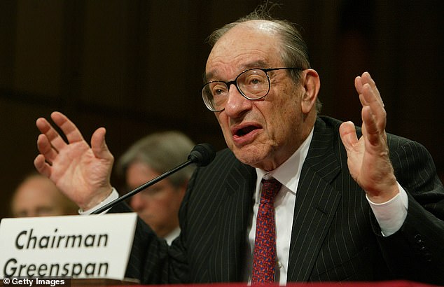 Prediction: Former US Federal Reserve chairman, Alan Greenspan (pictured), warned that a recession would be the 'most likely outcome' needed to reduce inflation in the US this year