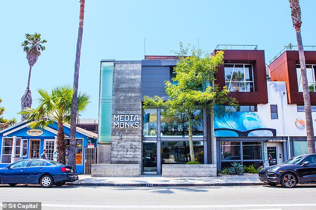 Investigation: At the weekend, the Sunday Times reported that MediaMonks had not paid social media influencers and creditors on time, and occasionally used a corporate credit card to pay suppliers (Pictured: MediaMonks' Los Angeles office)