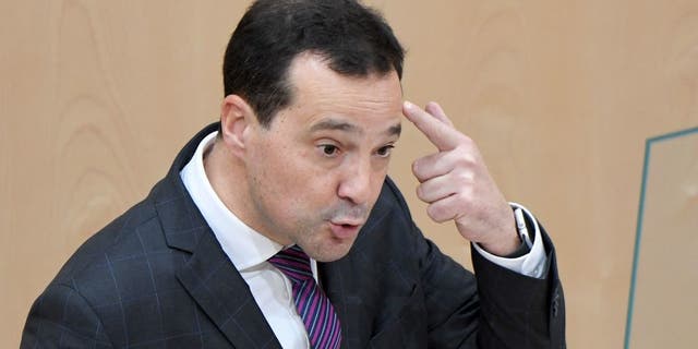 Gerald Loacker from Austria's liberal NEOS party speaks during a session of Austria's parliament Nationalrat on January 20, 2022, in Vienna. (Photo by ROLAND SCHLAGER/APA/AFP via Getty Images)